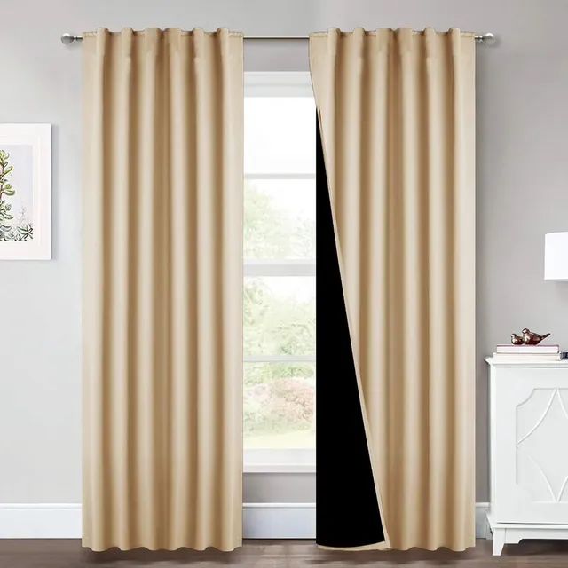 NICETOWN Thermal 100% Blackout Curtains (Black Liner)