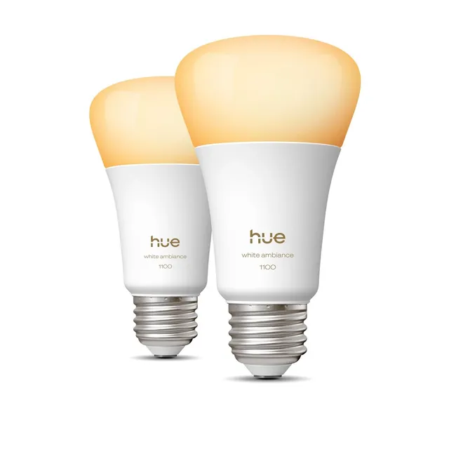 Philips Hue White Ambiance A19 (1100 lm, 2-pack)